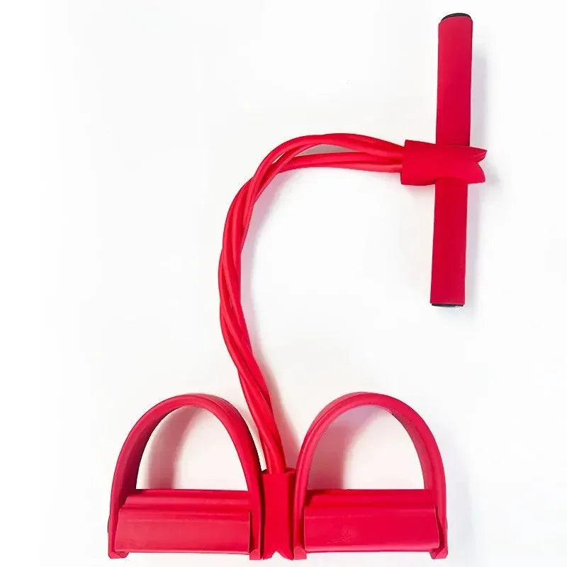 Four-Tube Pedal Tensioner Multi-Functional Household Fitness Equipment Yoga Abdominal Strengthening Elastic Band Tension Rope